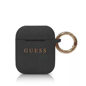 Guess Apple Airpods szililkon tok, fekete, GUACCSILGLBK