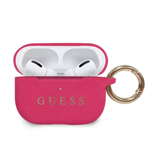 Guess Apple Airpods Pro szililkon tok, lila, GUACAPSILGLFU