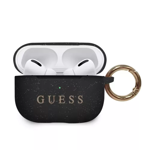 Guess Apple Airpods Pro szililkon tok, fekete, GUACAPSILGLBK