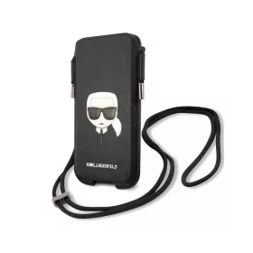   Karl Lagerfeld univerzális zsebtáska fekete S / M KLHCP12MOPHKHK