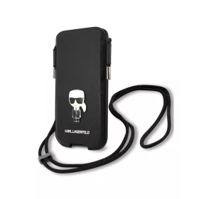   Karl Lagerfeld univerzális zsebtáska fekete S / M KLHCP12MOPHKMK