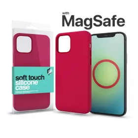   XPRO™ MagSafe rögzítésű Soft Touch Szilikon tok Apple Iphone 13 Pro Max készülékhez - piros