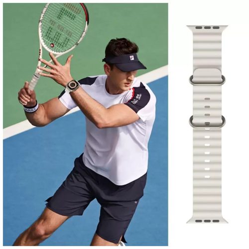 Tech-Protect ICONBAND PRO / ÓCEÁN óraszíj fehér Apple Watch 42mm (S1-S3) / 44mm / 45mm / 46mm / 49mm készülékhez