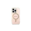 Guess csomag GUBPP14LH4EACSP - Guess MagSafe pink tok + Guess vezeték nélküli töltő Apple iPhone 14 Pro készülékhez