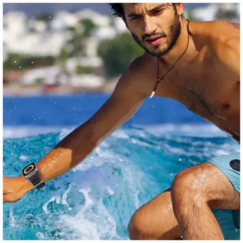 Tech-Protect ICONBAND PRO / ÓCEÁN óraszíj fekete Apple Watch 42mm (S1-S3) / 44mm / 45mm / 46mm / 49mm készülékhez