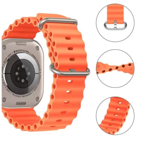 Tech-Protect ICONBAND PRO / ÓCEÁN óraszíj narancs Apple Watch 42mm (S1-S3) / 44mm / 45mm / 46mm / 49mm készülékhez