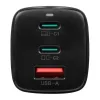 Tactical FlashBang GaN 65W Töltő, USB-A+2*Type-C, FEKETE