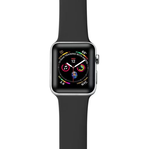 XPRO™ Apple Watch szilikon sport szíj Fekete Apple Watch 38mm / 40mm / 41mm / 42mm (S10) készülékhez