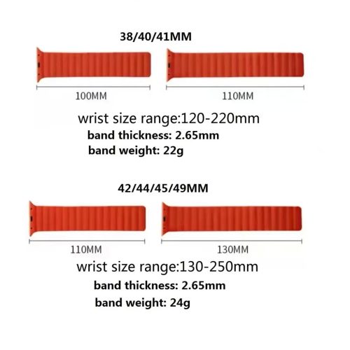 XPRO™ Apple Watch mágneses szilikon szíj fekete Apple Watch 42mm (S1-S3) / 44mm / 45mm / 46mm / 49mm készülékhez