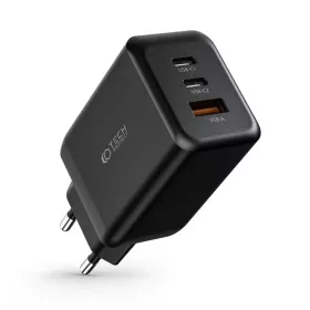   Tech-Protect PD65W / QC3.0 Hálózati Töltő adapter 1*USB-A, 2*USB-C fekete 934524