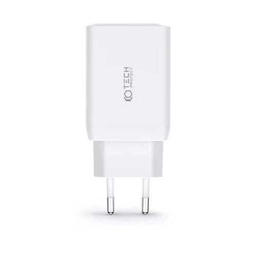Tech-Protect PD65W / QC3.0 Hálózati Töltő adapter 1*USB-A, 2*USB-C fehér 934517