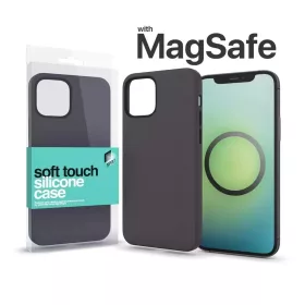   XPRO™ MagSafe rögzítésű Soft Touch Szilikon tok Apple Iphone 15 Plus készülékhez - éjfekete 