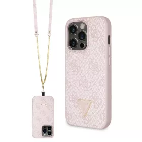   Guess tok + crossbody strap Pink Apple Iphone 15 Pro készülékhez GUHCP15LP4TDSCPP