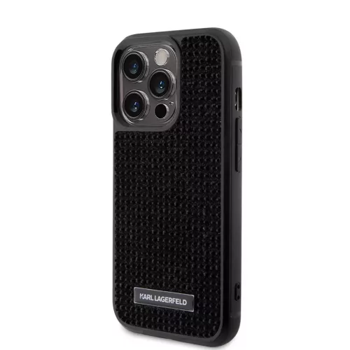 Karl Lagerfeld tok fekete KLHCP15LHDSPLK Apple Iphone 15 Pro készülékhez