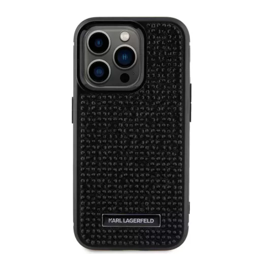 Karl Lagerfeld tok fekete KLHCP15LHDSPLK Apple Iphone 15 Pro készülékhez