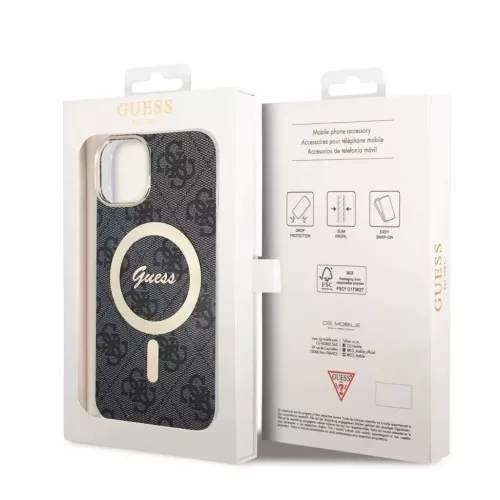 Guess tok Fekete Apple Iphone 15 készülékhez GUHMP15SH4STK