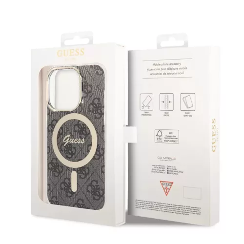 Guess tok Fekete Apple Iphone 15 Pro készülékhez GUHMP15LH4STK