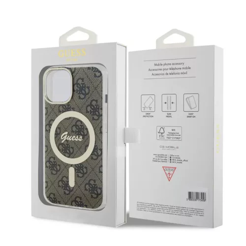Guess tok Barna Apple Iphone 15 készülékhez GUHMP15SH4STW