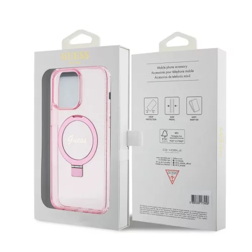 Guess tok Pink Apple Iphone 15 Pro Max készülékhez GUHMP15XHRSGSP