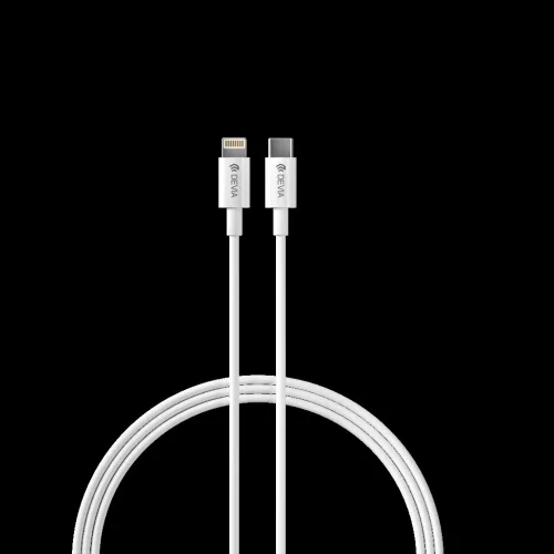 Devia PD Gyorstöltő szett Type-C kimenettel, Type-C to Lightning kábellel fehér 20W V2