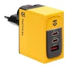 Tactical Nett Warrior GaN 100W Töltő, USB-A + 2 * Type-C, Sárga