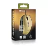 NGS Moth Gold asztali vezetékes ergonomikus csendes egér USB to Type-C adapterrel, arany