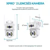 NAKAVISION C1 3+3MP DUAL Okos IP kamera - FEHÉR