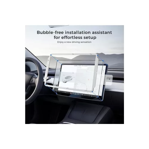 XPRO™ Matte Tempered Glass 0.33mm kijelzővédő üveg / üvegfólia felhelyező applikátorral (első és a hátsó kijelzőre is) TESLA Model 3 Highland (2024)
