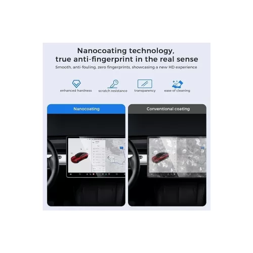 XPRO™ Matte Tempered Glass 0.33mm kijelzővédő üveg / üvegfólia felhelyező applikátorral (első és a hátsó kijelzőre is) TESLA Model 3 Highland (2024)