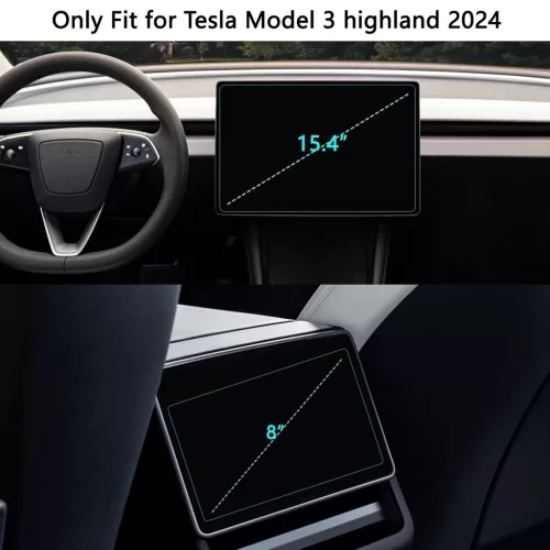 XPRO™ Matte Tempered Glass 0.33mm kijelzővédő üveg / üvegfólia felhelyező applikátorral (első és a hátsó kijelzőre is) TESLA Model 3 Highland (2024)