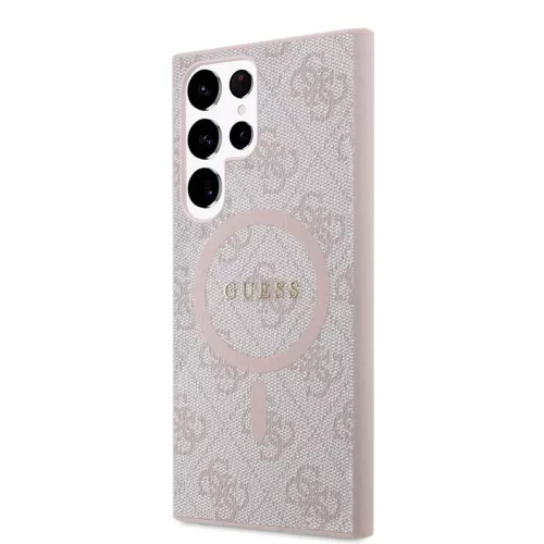 Guess MagSafe tok rózsaszín GUHMS24LG4GFRP Samsung Galaxy S24 Ultra készülékhez
