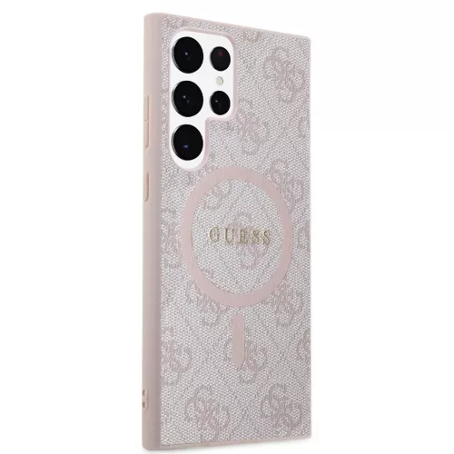 Guess MagSafe tok rózsaszín GUHMS24LG4GFRP Samsung Galaxy S24 Ultra készülékhez