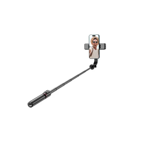 Tech-Protect L05S Vezeték nélküli Selfie bot Tripod Led világítással Fekete