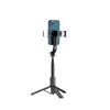 Tech-Protect L05S Vezeték nélküli Selfie bot Tripod Led világítással Fekete