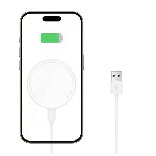 Tech-Protect QI15W-A33 Mágneses MagSafe Vezeték nélküli Töltő Fehér