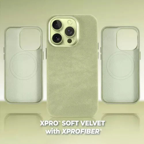 XPRO™ Soft Velvet Magsafe tok Apple iPhone 16 készülékhez - Zöld