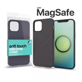   XPRO™ MagSafe rögzítésű Soft Touch Szilikon tok Apple Iphone 16 Plus készülékhez - fekete 
