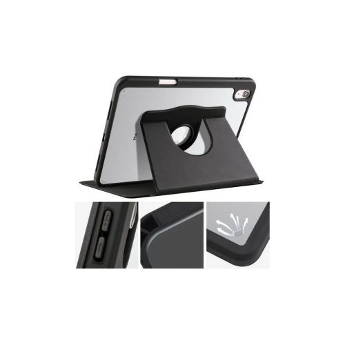 Etui Smartbook fekete TPU tok több funkciós állvánnyal Apple Ipad Air 11" (2024) készülékhez