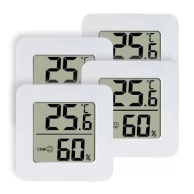   Xpro Mini Digitális Hőmérséklet és Páratartalommérő - Fehér - 4 darabos pakk