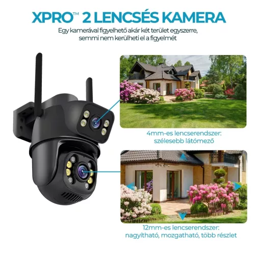 NAKAVISION C1 3+3MP DUAL Okos IP kamera - FEKETE - 4 darabos szett