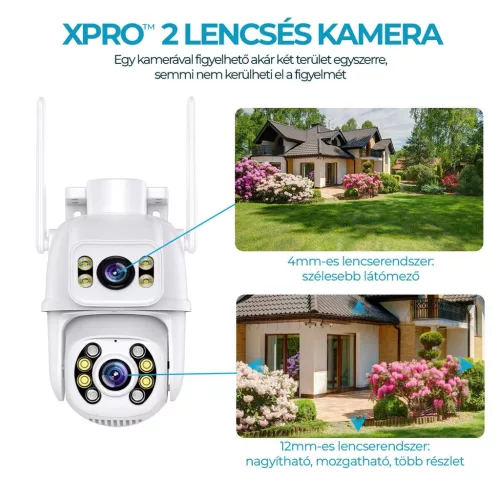 NAKAVISION C1 3+3MP DUAL Okos IP kamera - FEHÉR - 4 darabos szett