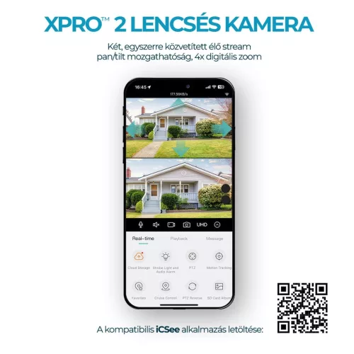 NAKAVISION C1 3+3MP DUAL Okos IP kamera - FEHÉR - 4 darabos szett