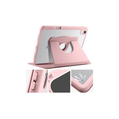 Etui Smartbook pink TPU tok több funkciós állvánnyal Apple Ipad Pro 11" (2024) készülékhez