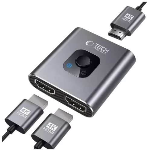 Tech-Protect szürke HB07 HUB 2in1 HDMI 4K Adapter