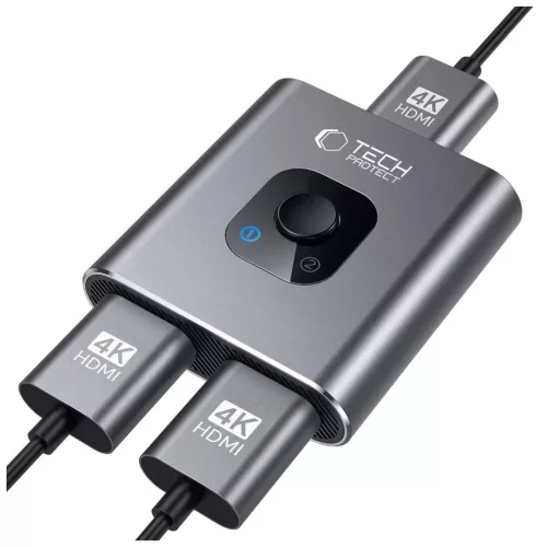 Tech-Protect szürke HB07 HUB 2in1 HDMI 4K Adapter
