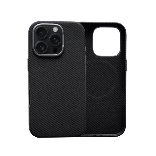 XPRO™ CarbonSkin MagSafe fekete tok Apple iPhone 16e/17e készülékhez - ECO csomagolással