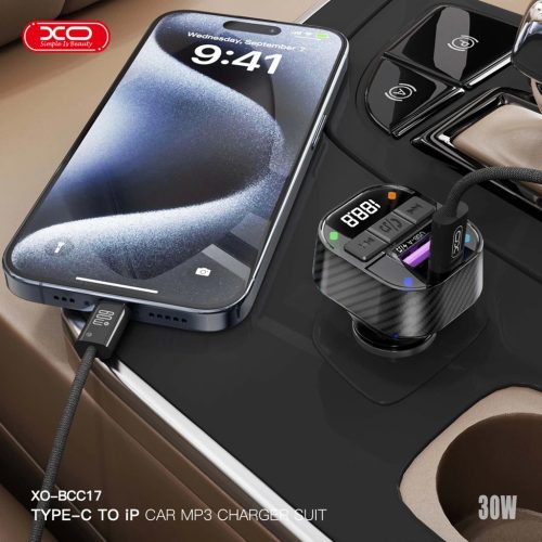 XO BCC17 FM Transzmitter Autós Töltő 30W