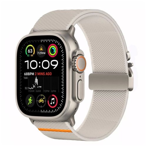 Tech-Protect NYLON CLASP óraszíj titanium, Apple Watch 42mm (S1-S3) / 44mm / 45mm / 46mm / 49mm készülékhez