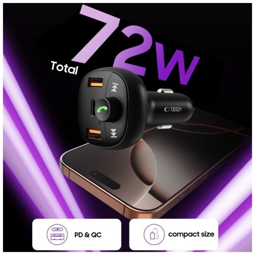 Tech-Protect CC06 FM Transzmitter Autós Töltő PD72W