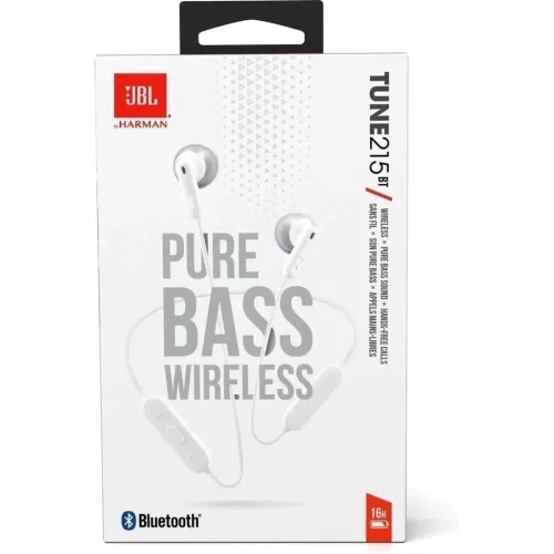 JBL Tune 215BT Bluetooth Headset, fehér	